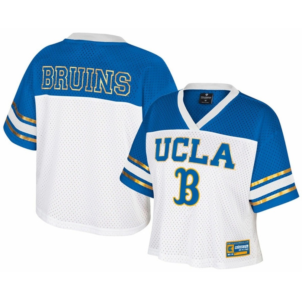 Colosseum® (Women's LARGE) UCLA BRUINS Treasure™ Football Jersey in White